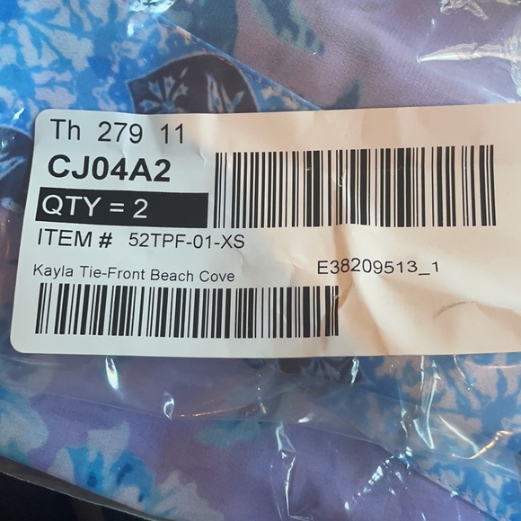 NANETTE LEPORE NWT KAYLA TIE FRONT KAFTAN COVER UP SWIM DRESS PURPLE BLUE DRESS - Picture 6 of 7